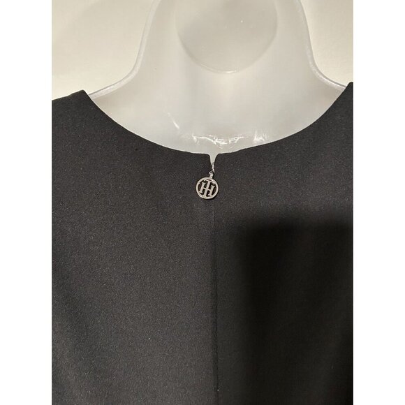 Tommy Hilfiger A-Line Dress Fit Flare Black Pink Colorblock Office Career Size 6 - Picture 7 of 9